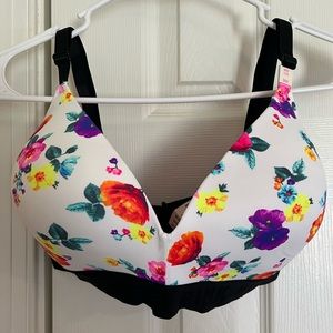 Victoria Secret Flower T-Shirt Bra Size 36D